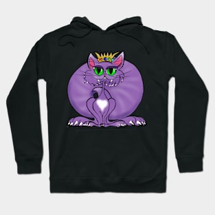 Pretty-Pretty Purple King Kitty Hoodie